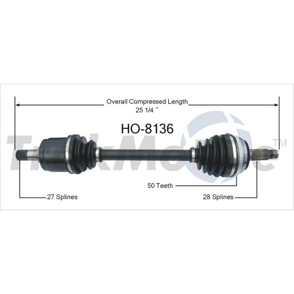 Surtrack Axle Cv Axle Shaft, Ho-8136 HO-8136 - main